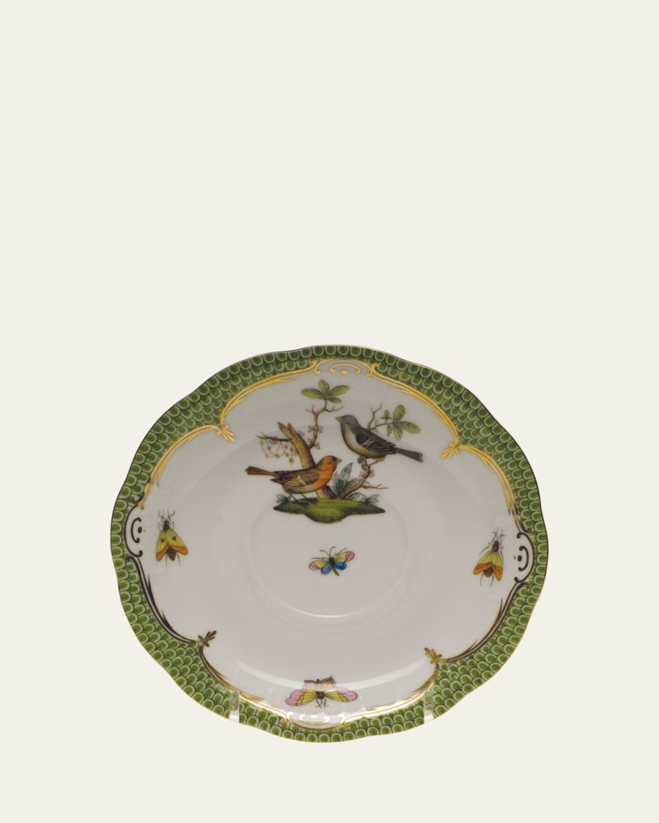 Rothschild Bird Green Motif 05 Tea Saucer